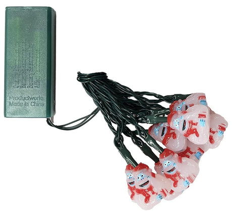 This image shows this light string with 10 Bumble lights on a white background.