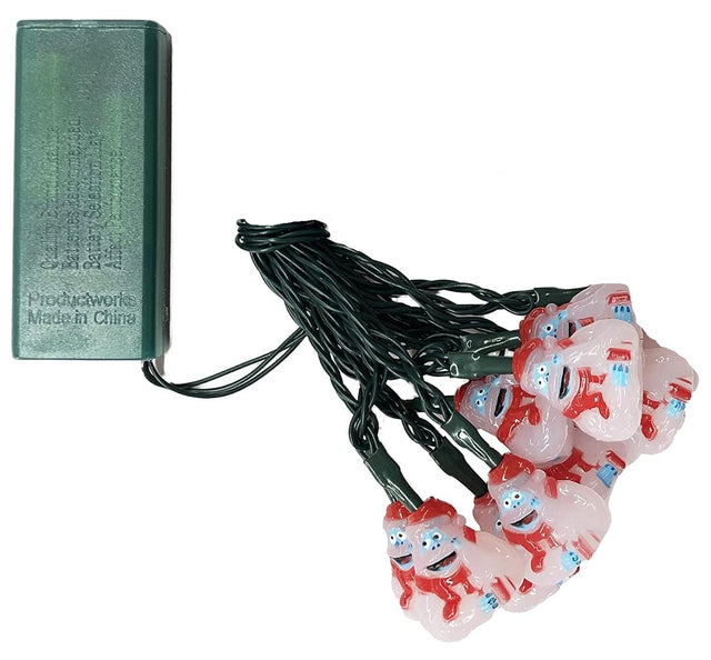 This image shows this light string with 10 Bumble lights on a white background.