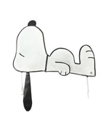 This is a close up view of the pumpkin press-in decoration that looks like Snoopy laying down.