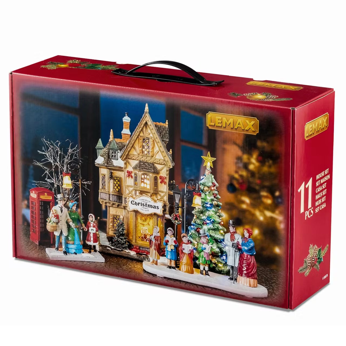 This is a Lemax house set. This image shows the packaging it comes in.
