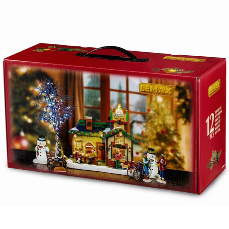 This is a Lemax house set. This image shows the packaging it comes in.