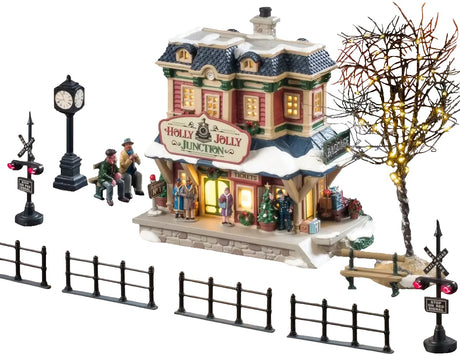 This image shows what this Lemax house set looks like on a white background.