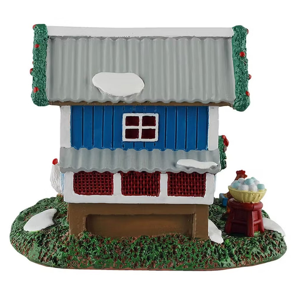 This is a different angle of this table accent. There's snow on the roof.