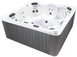 This is a picture of the hot tub from above so you can see the seats and the jets.