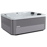 This is a view of the side of the hot tub on a white background.