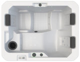 This is a picture of the hot tub from above.