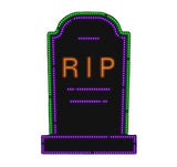 This image shows the tombstone decoration on a white background. The border is green and purple. The RIP is orange.