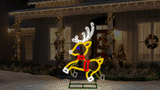 Hi-Vibrant LED Prancing Reindeer Christmas Decoration