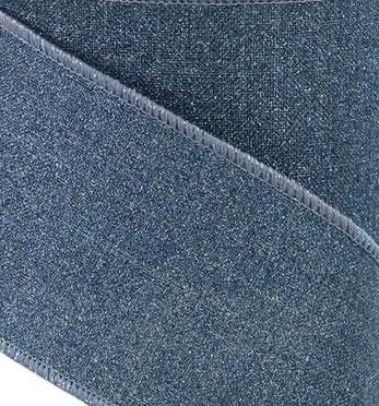 This is an up close view of the glitter and the wired edge.