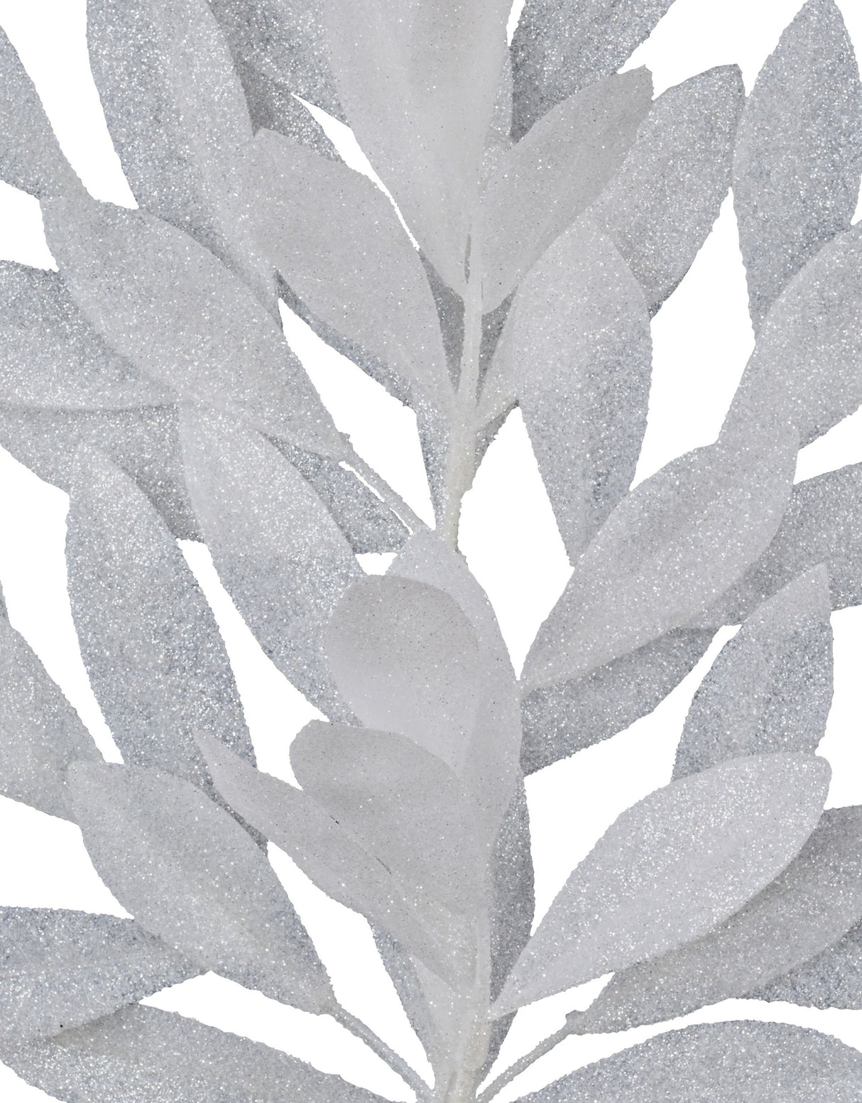 This is an up close view of the white glitter construction.
