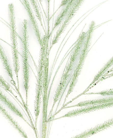 This is an up close view of the spiky grass and the glitter.
