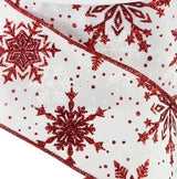 This is an up close view of some of the snowflakes on this ribbon.