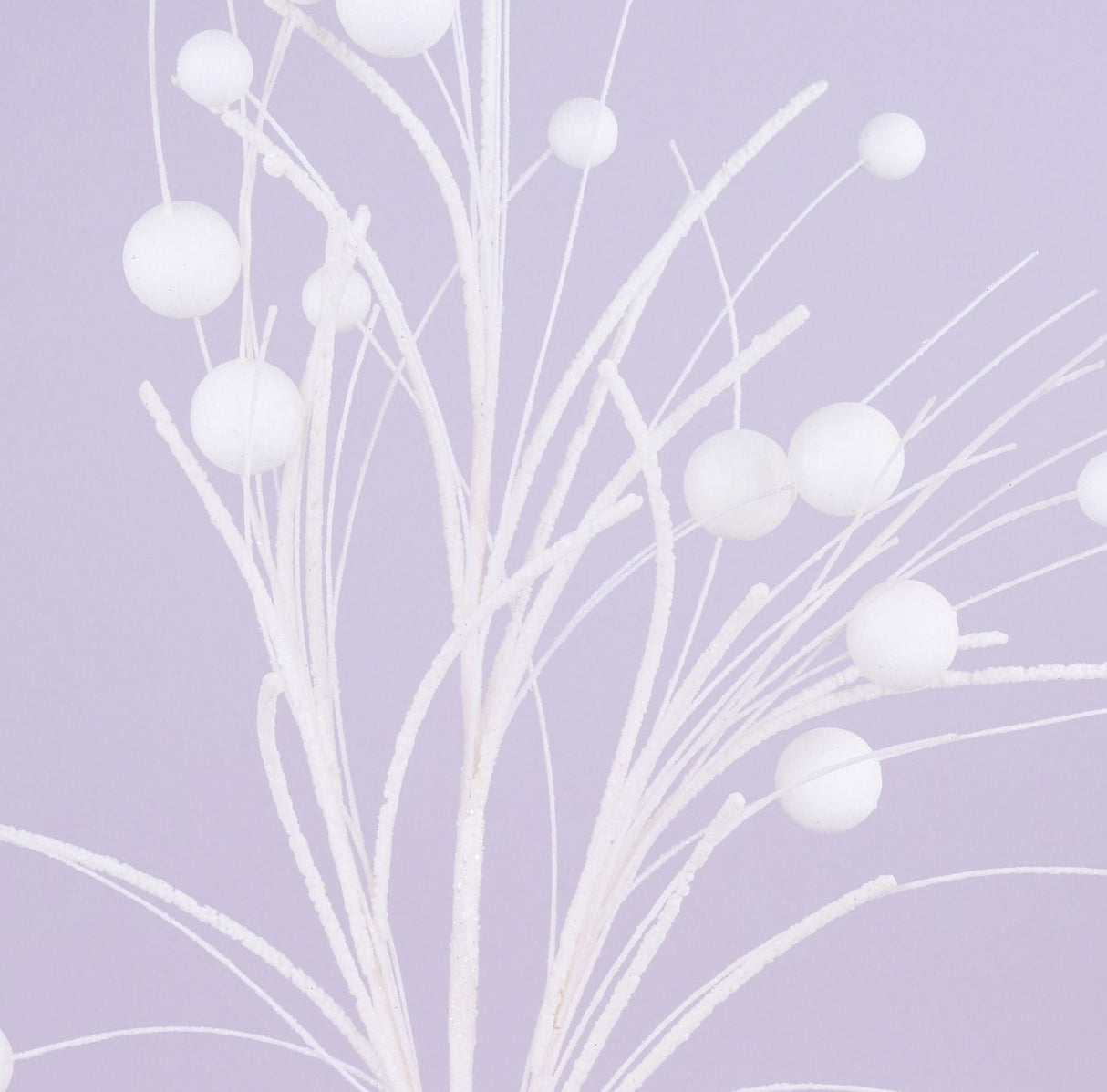 This is an up close view of some of the baubles and branches.