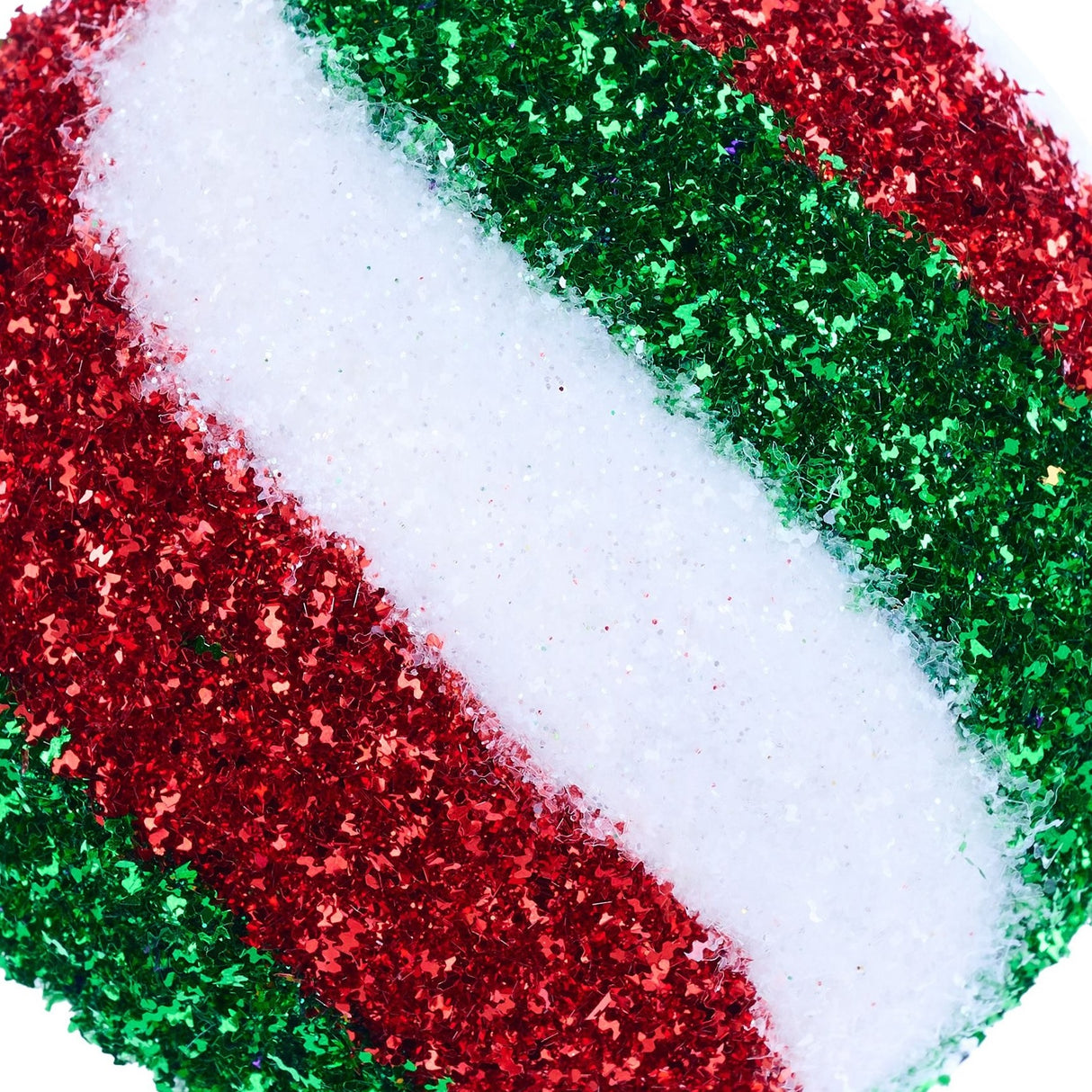 This is an up close view of the textured ornament.
