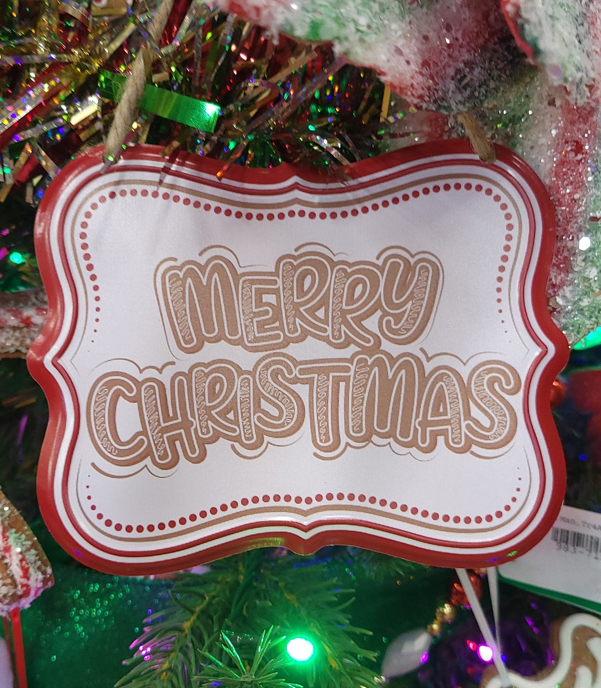 4" Embossed Gingerbread Sign Ornament