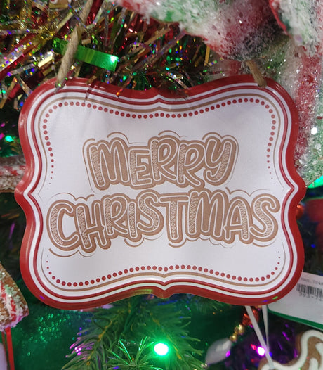 4" Embossed Gingerbread Sign Ornament