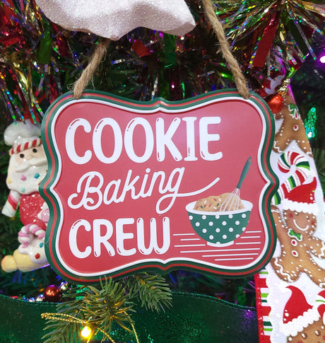 4" Embossed Holiday Baking Sign