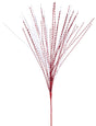 This image shows this pick spray with a red stem and red and white branches that are twisted.