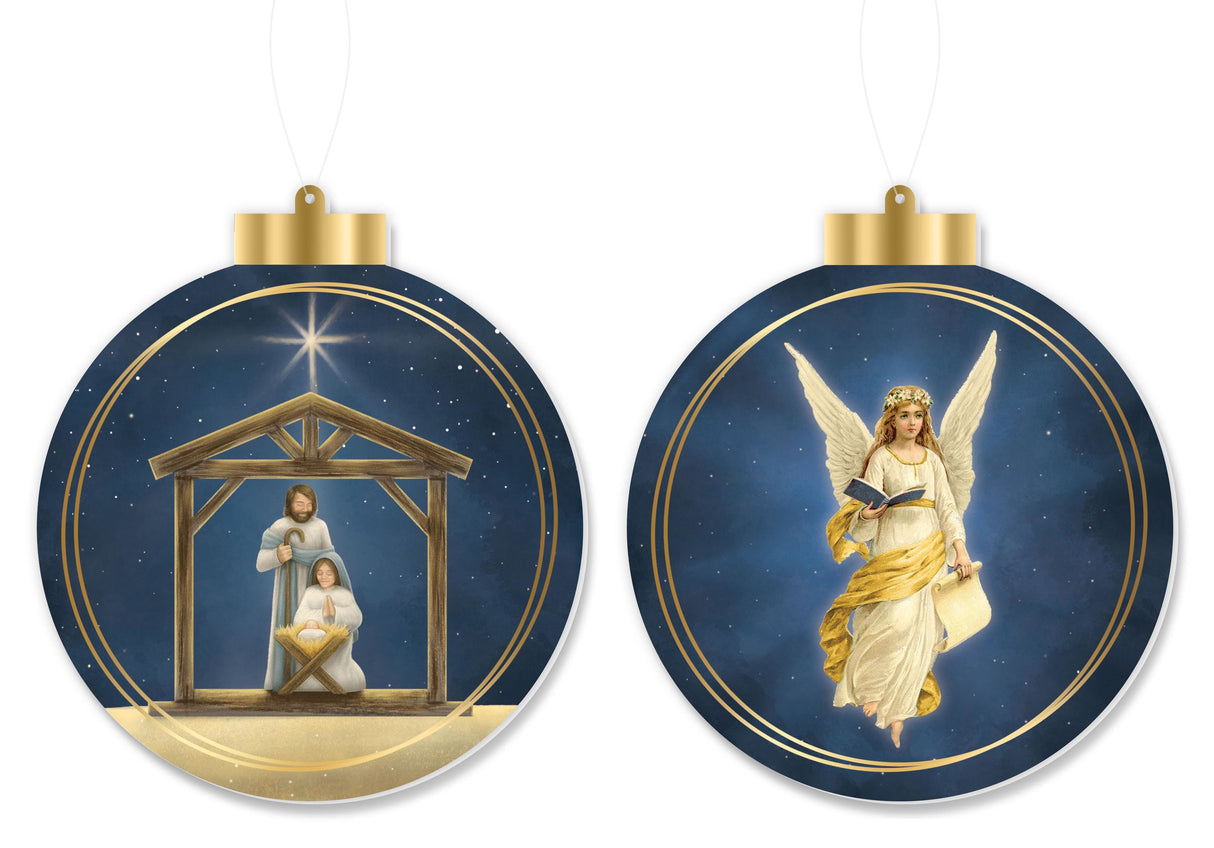 This image shows the two available options for this ornament.