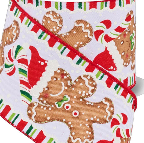 This is an up close view of the ribbon and the wired edges.
