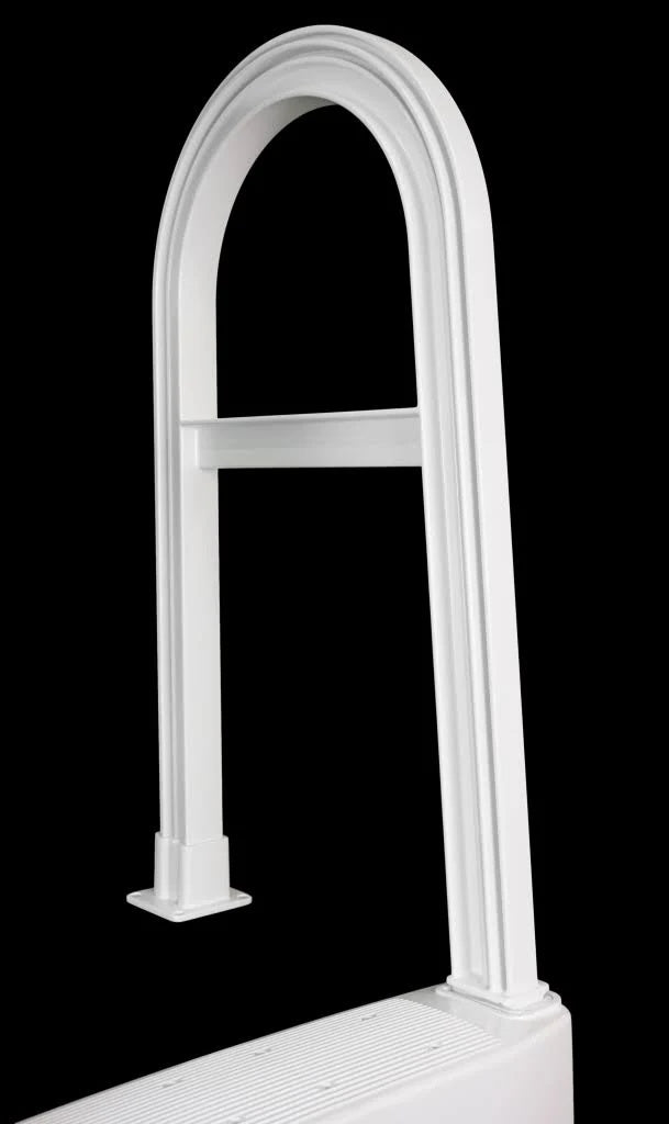 This image shows one of the handrails on a black background.