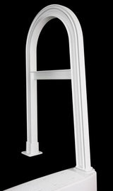 This image shows one of the handrails on a black background.