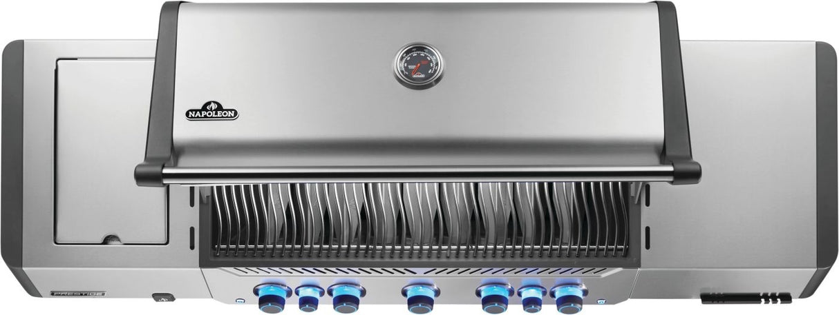 This is a view of the grill with it's grates from up above.