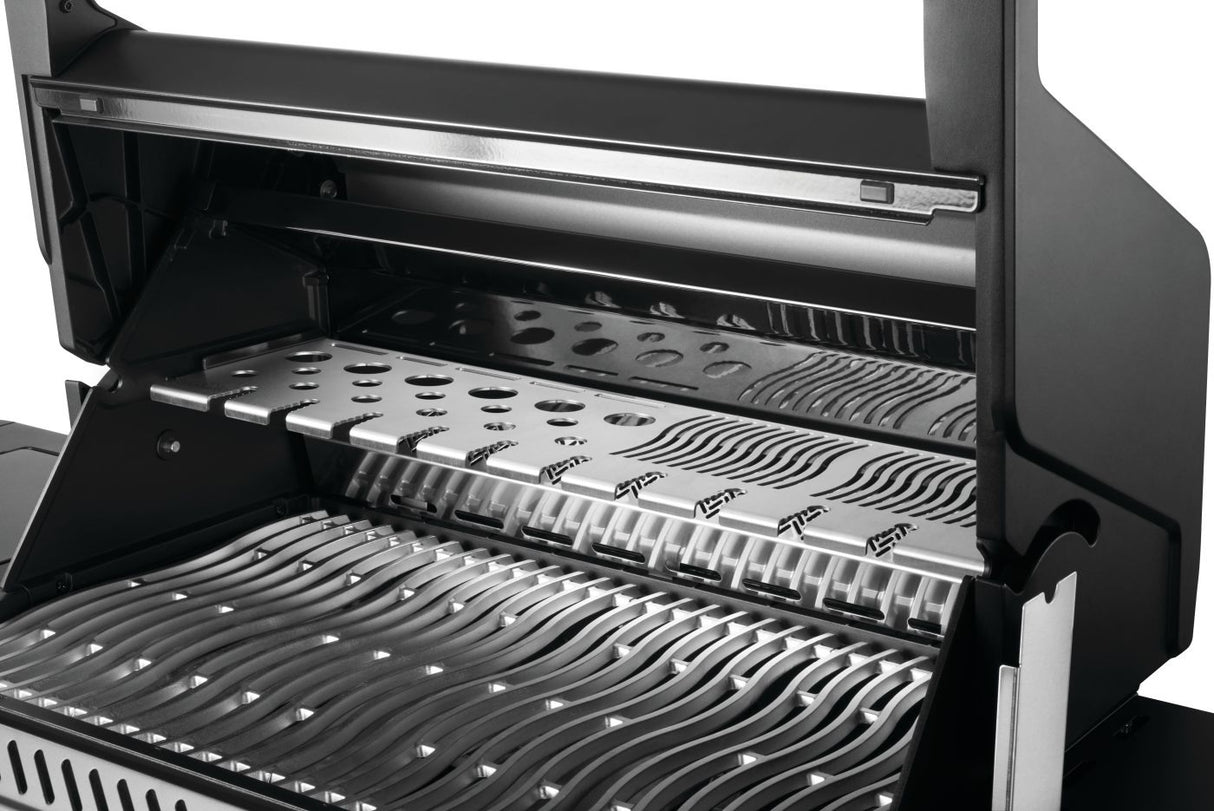 This is an up close view of the inside of the grill.