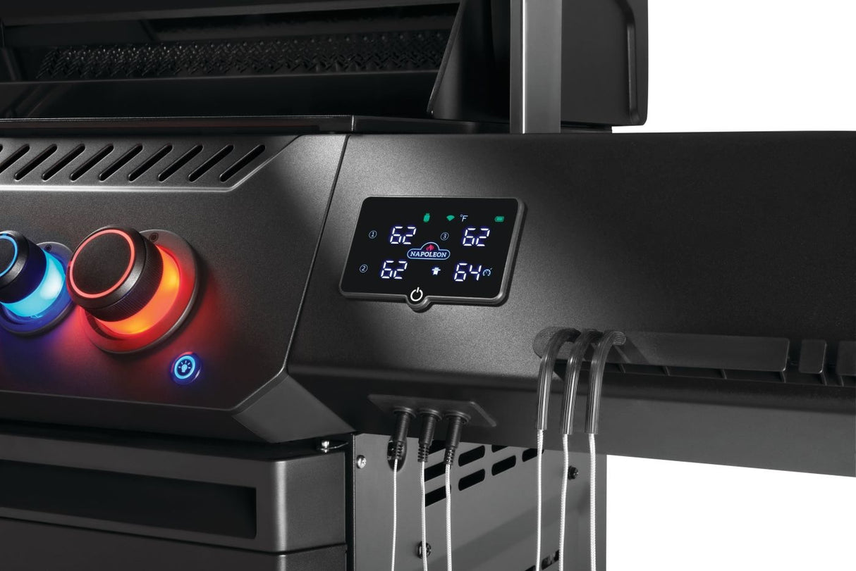 This is an up close view of the smart built-in thermometer on the right shelf.
