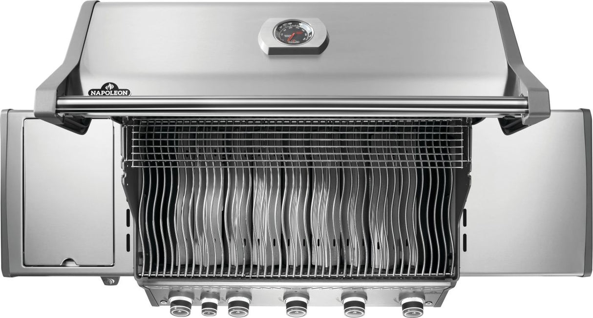 This is a view of the grill with it's grates from up above.