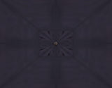6.5' x 10' Auto Tilt Rectangular Market Black Frame Navy Canopy Umbrella