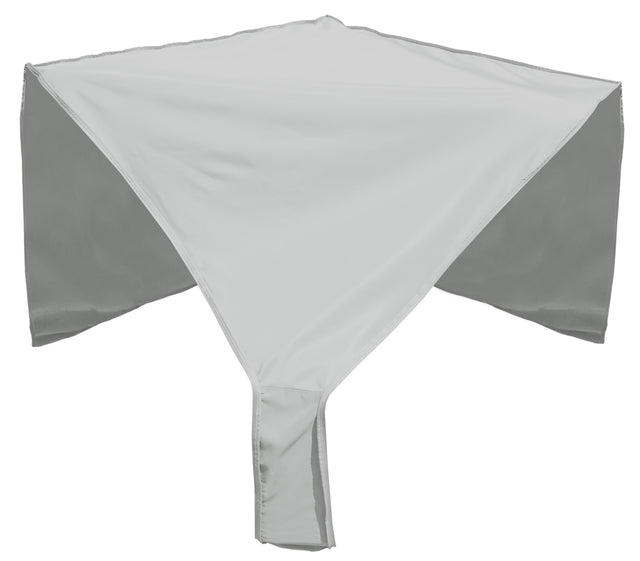 Protective outdoor furniture cover. The color is light gray. It fits a Corner Sectional.