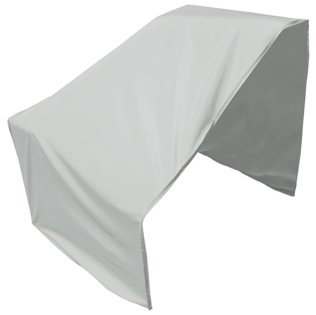Protective outdoor furniture cover. The color is light gray. It fits a left facing Right End Sectional.