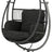 Wicker chair shaped like an egg. This is the black option.