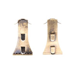 This image shows the front and the back of this brick clip on a white background.