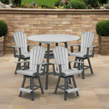 Light Grey & Slate Counter Height Resin Furniture by C.R. Plastic