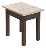 A brown and tan end table