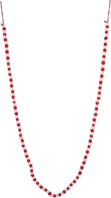 Garland made out of red and white felt balls.