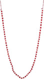 Garland made out of red and white felt balls.