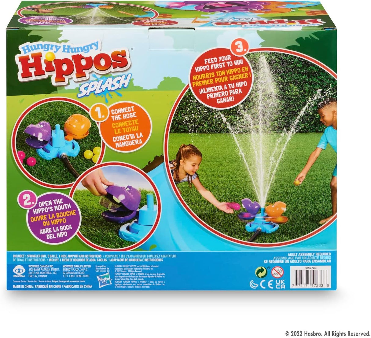A game where the closer you get to your hippo, the more you’ll be sprayed but the easier it is to land the snacks in your hippo’s mouth.
