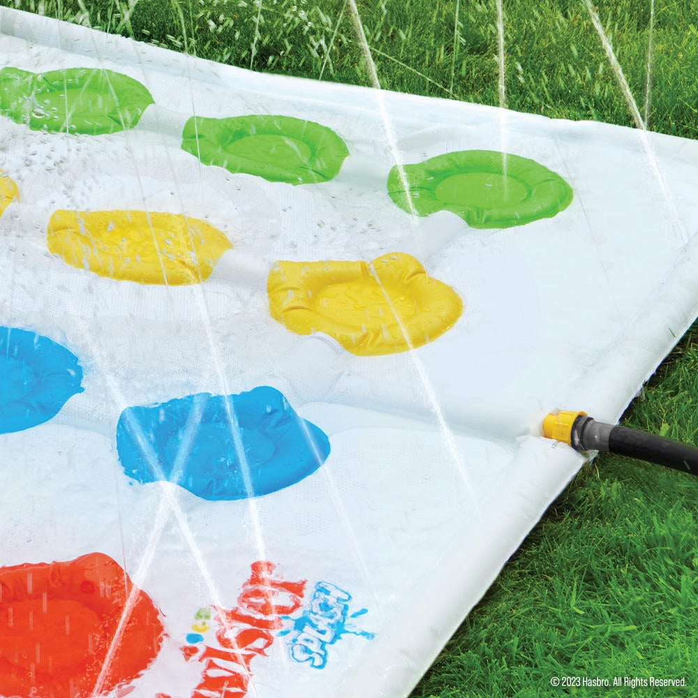 Just like the game of Twister only this one sprays you with water.