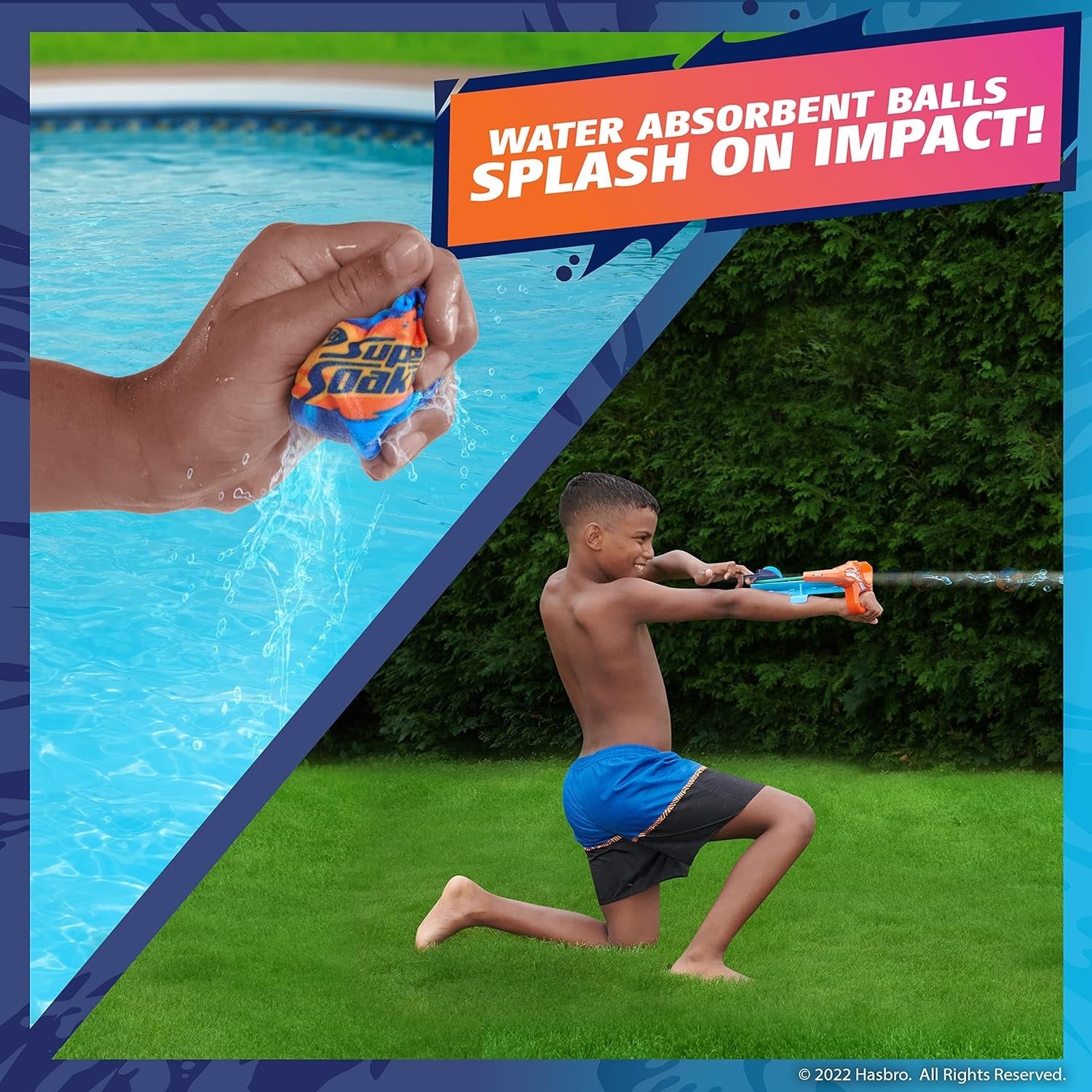Nerf Super Soaker Storm Ball Wrist Rocket | Nerf Games | Pool Fun