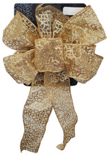 This image shows the gold sheer ribbon on a white background.