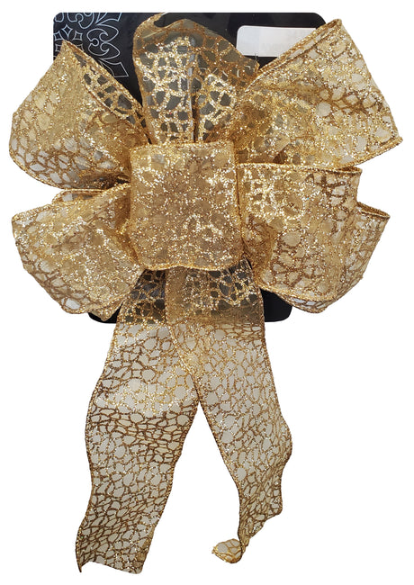 This image shows the gold sheer ribbon on a white background.