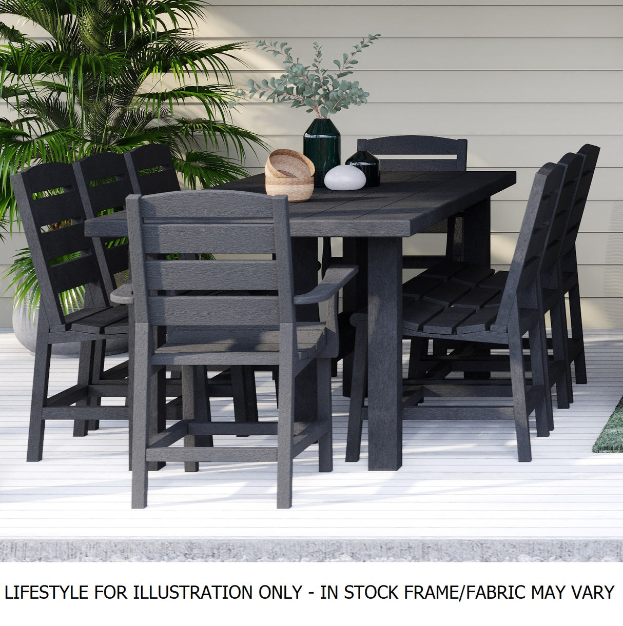 Light Grey & Slate Napa Resin Dining Collection