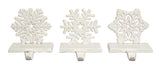 Stocking holder shaped like a snowflake. There are three different options.