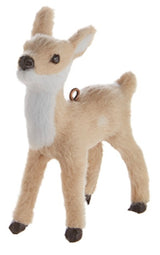 Furry fawn ornament. There are two options available.