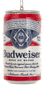 Ornament shaped like a can of Budweiser beer.