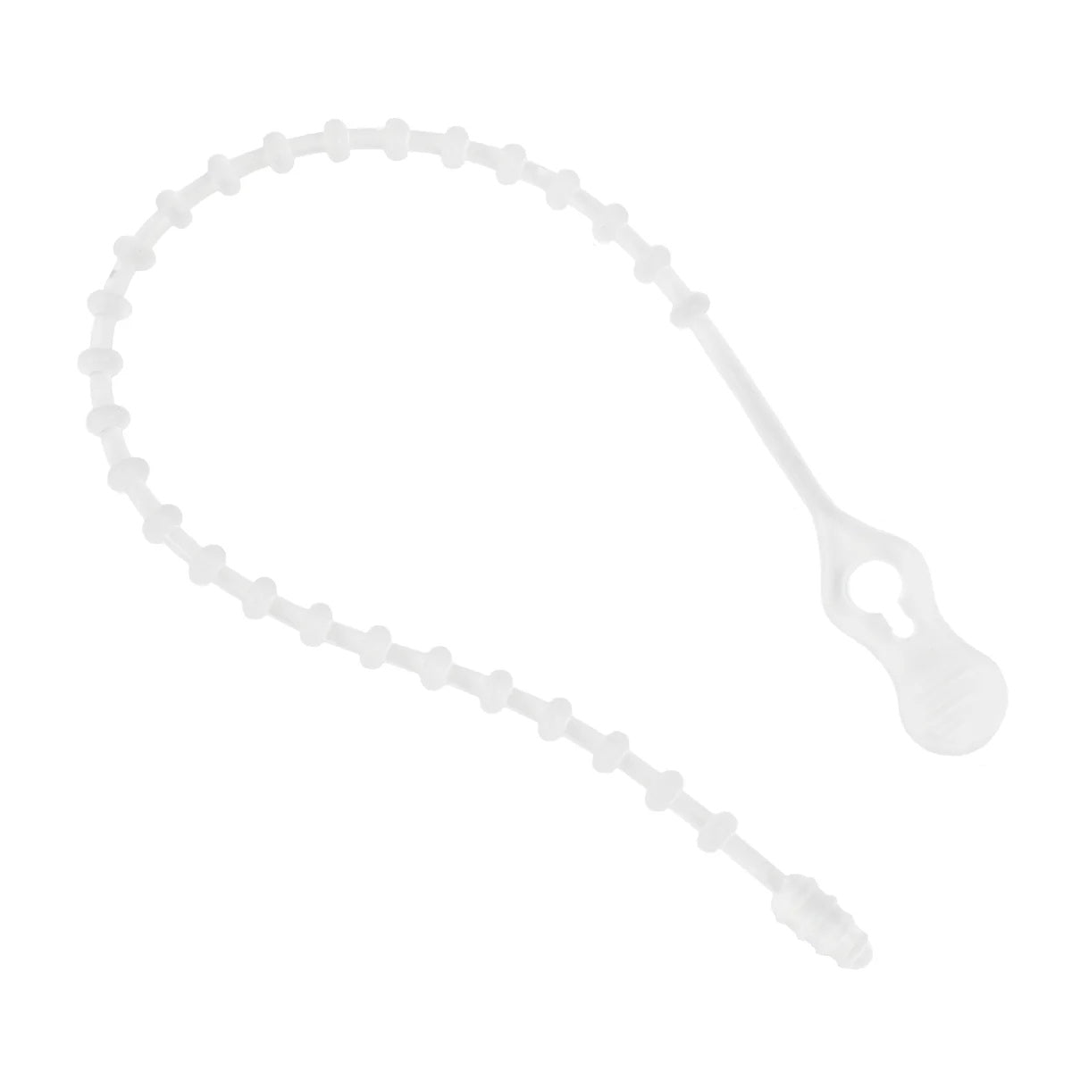 This image shows the clear light tie on a white background.