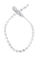 This image shows the clear light tie on a white background.